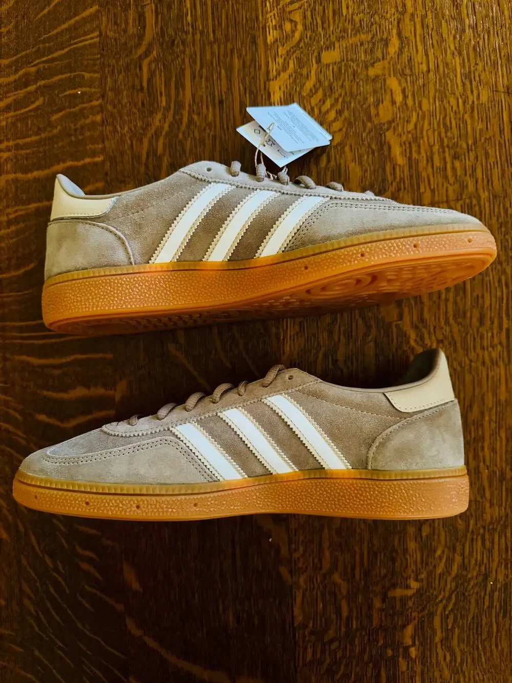 NIB adidas Handball Spezial Sneakers Brwn/Wht/Beige Womens 9.5